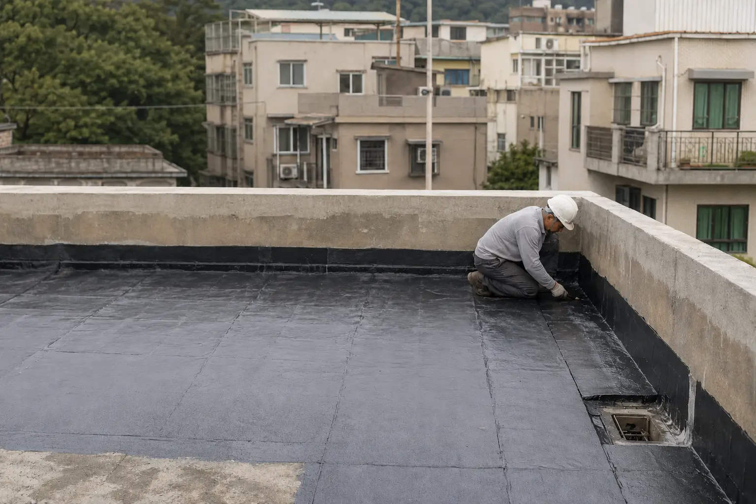 天台防漏工程AI生成服務示意圖